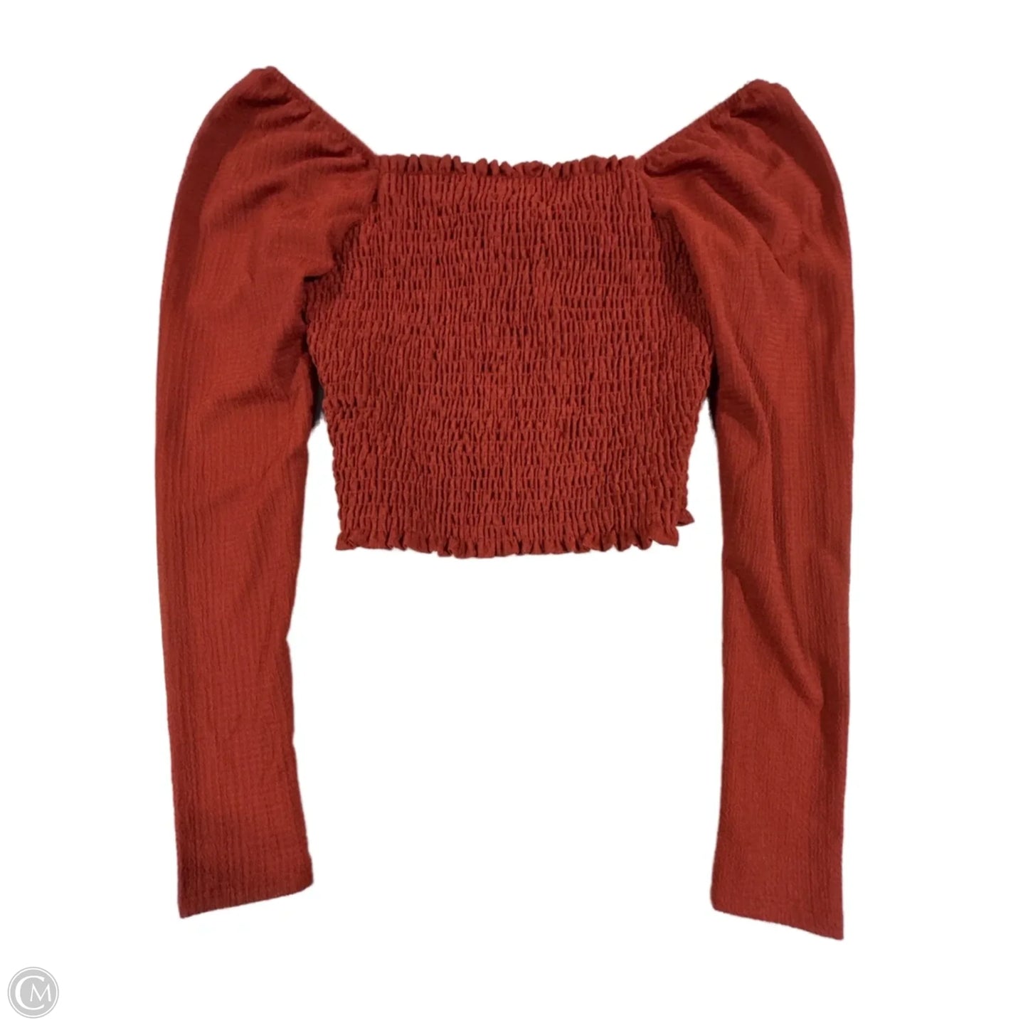 Top Long Sleeve By Lush In Brown, Size: S