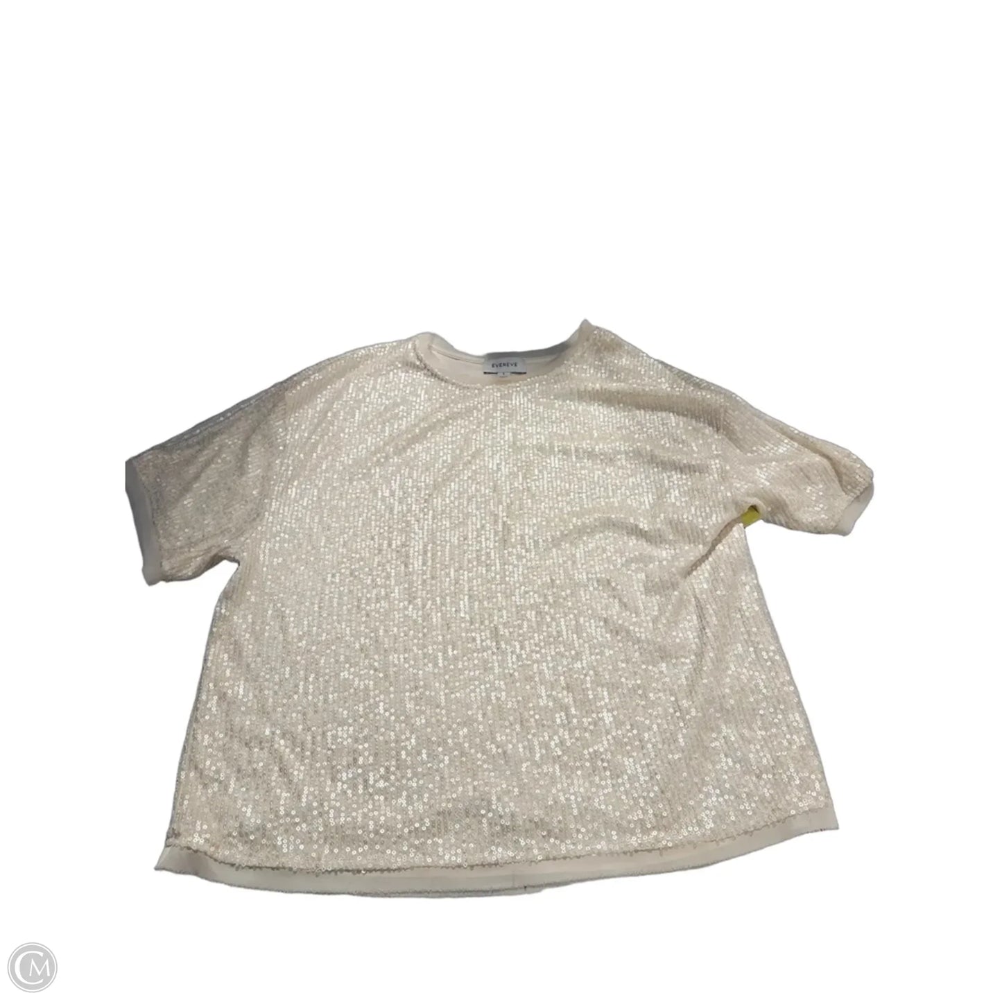 Top Short Sleeve By Evereve In Cream, Size: S