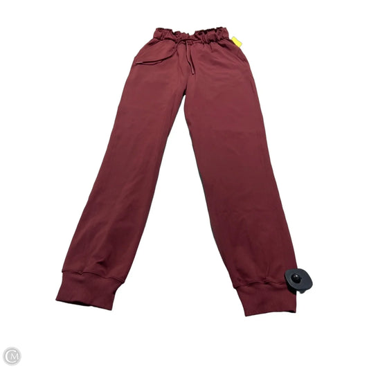 Athletic Pants By Lululemon In Maroon, Size: 0