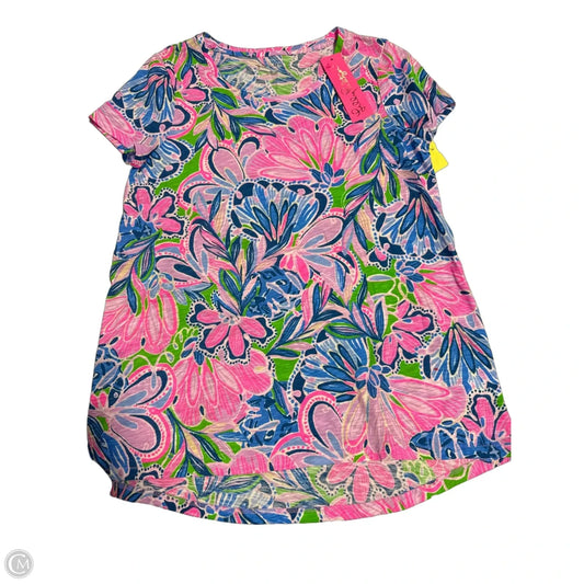 Top Short Sleeve Designer By Lilly Pulitzer In Multi-colored, Size: S