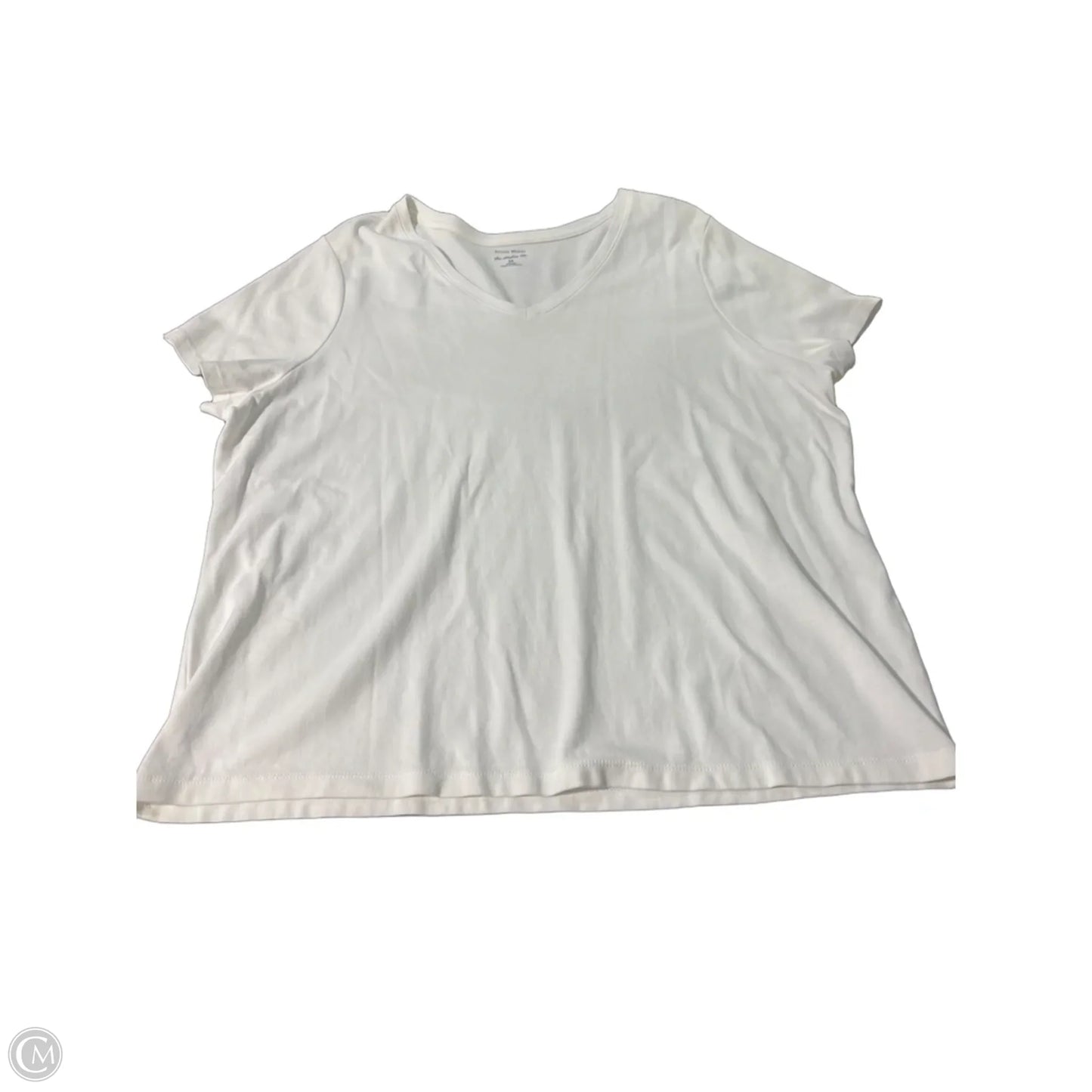 Top Short Sleeve Basic By Studio Works In White, Size: 3x