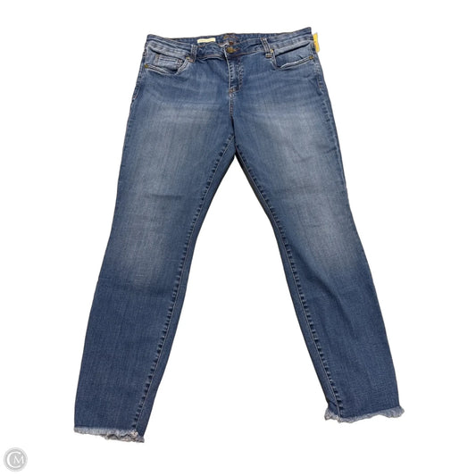 Jeans Straight By Kut In Blue Denim, Size: 16