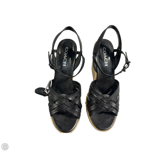 Sandals Designer By Coach In Black, Size: 8.5