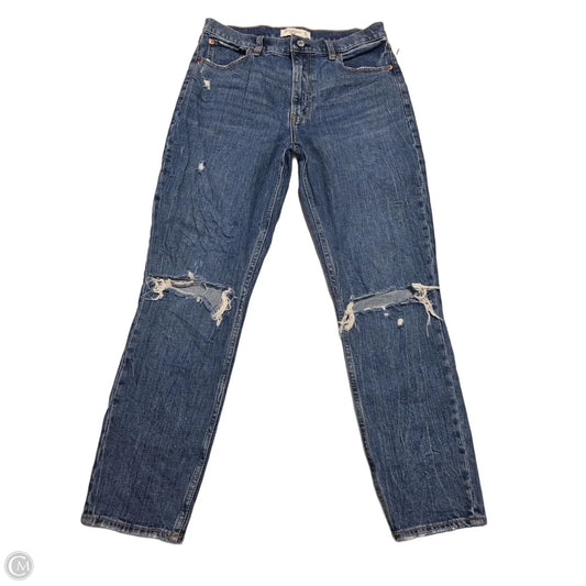 Jeans Straight By Abercrombie And Fitch In Blue Denim, Size: 8