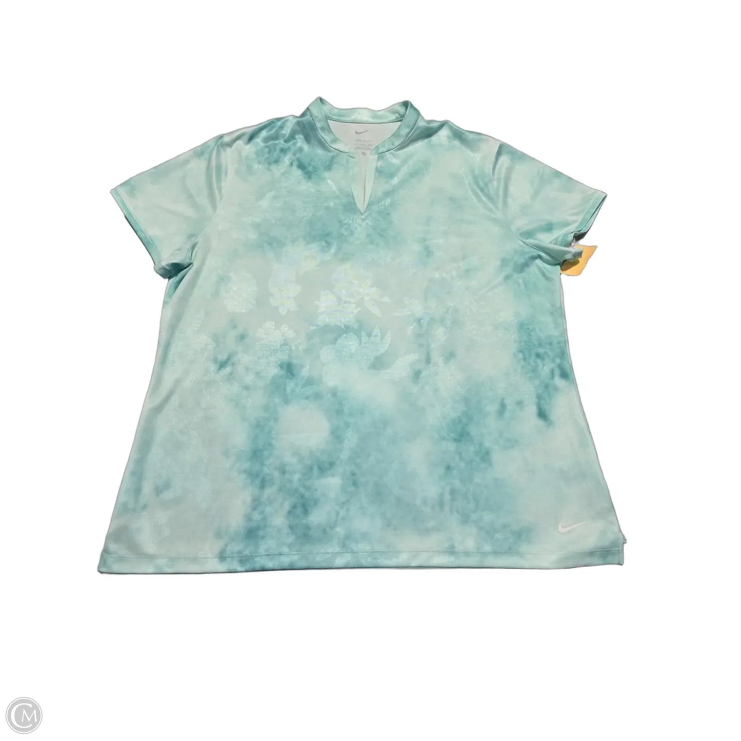 Athletic Top Short Sleeve By Nike In Green, Size: Xxl
