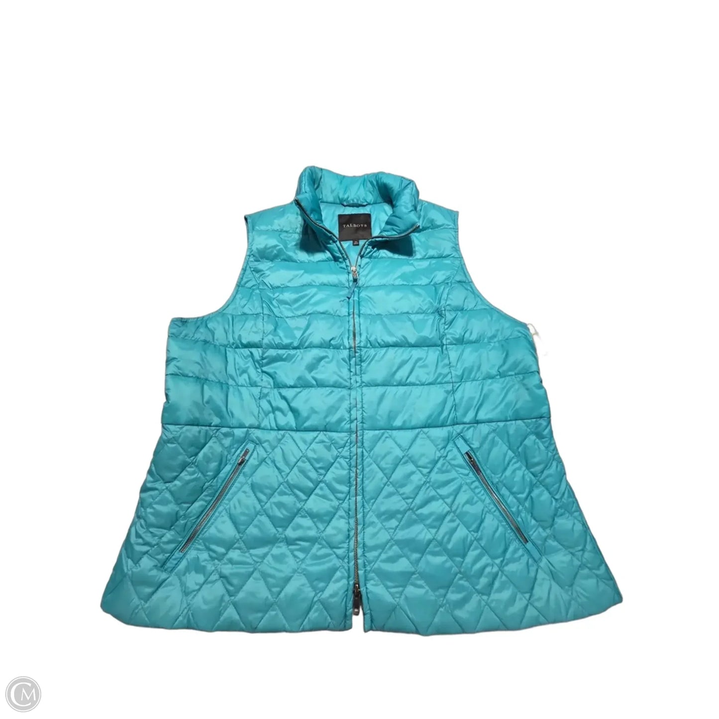 Vest Puffer & Quilted By Talbots In Blue, Size: Xl