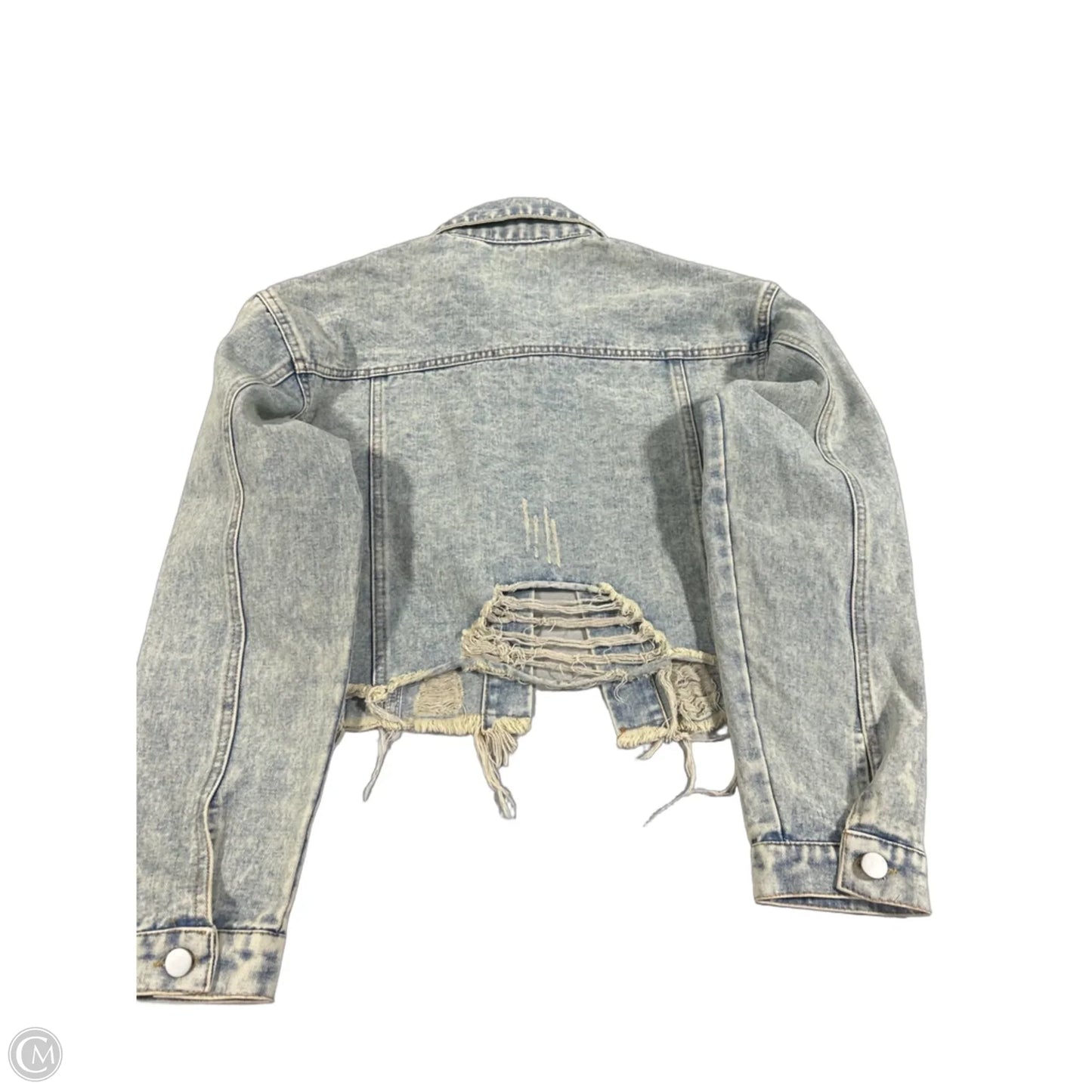 Jacket Denim By Blue B In Blue Denim, Size: M