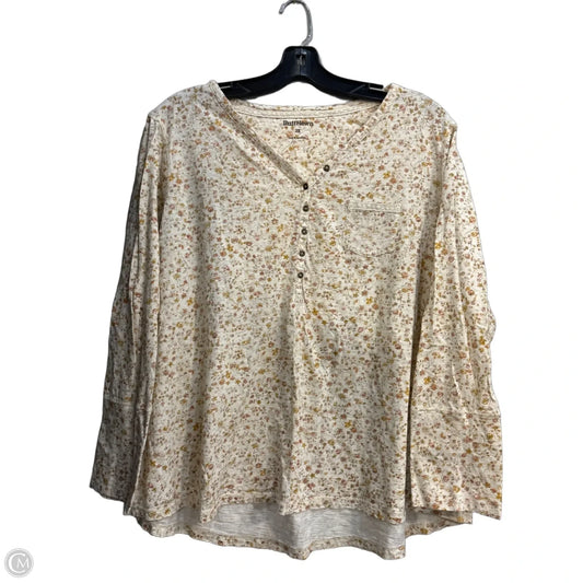 Top Long Sleeve By Ruff Hewn In Floral Print, Size: 3x