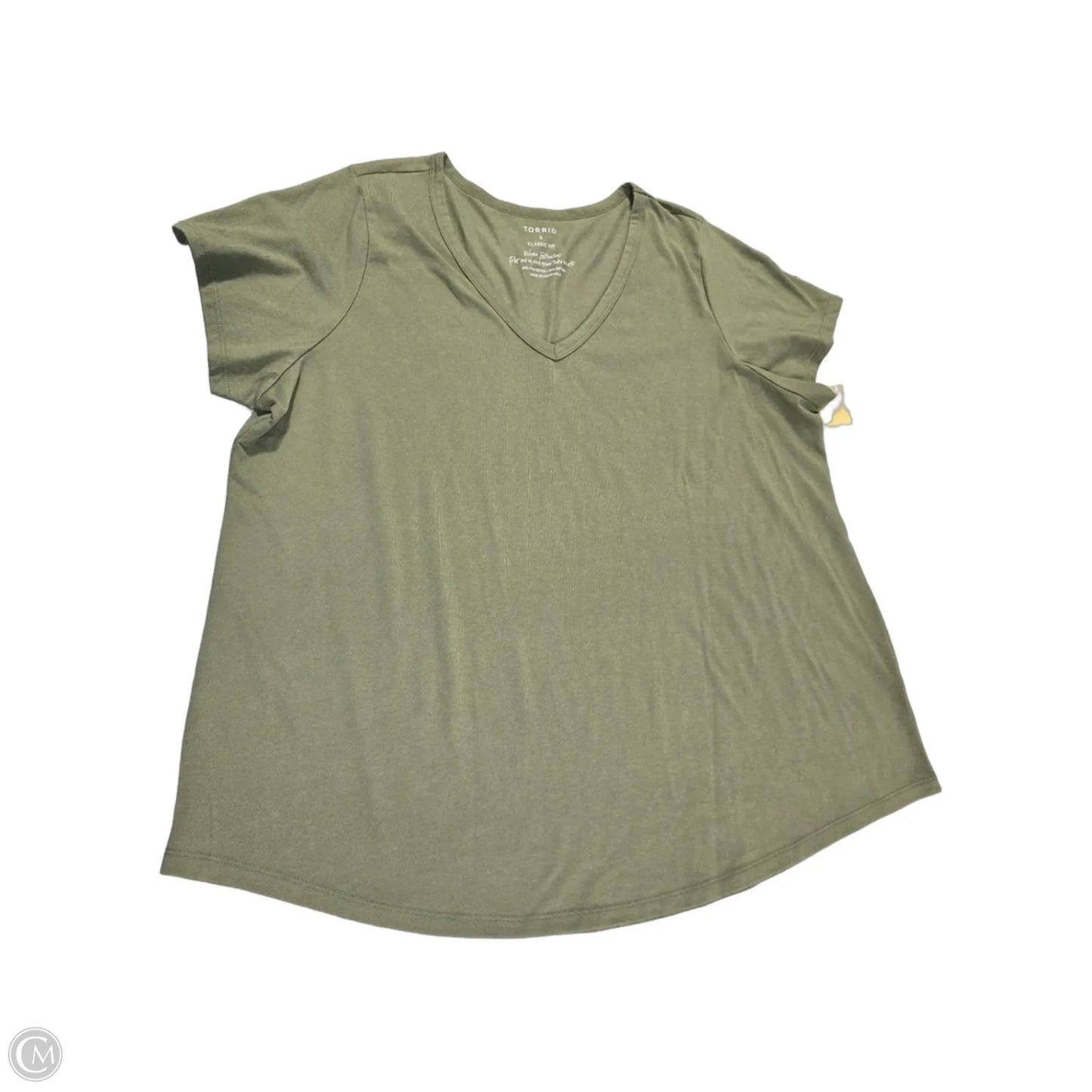 Top Short Sleeve By Torrid In Green, Size: 3x