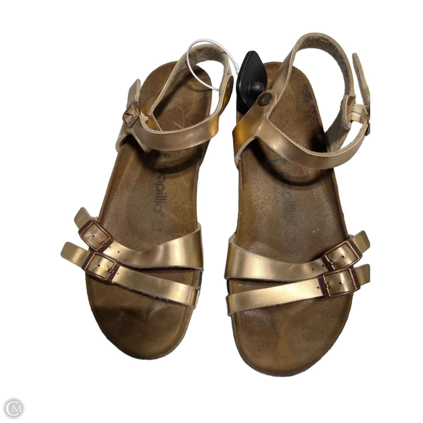 Sandals Flats By Papillion In Bronze, Size: 9