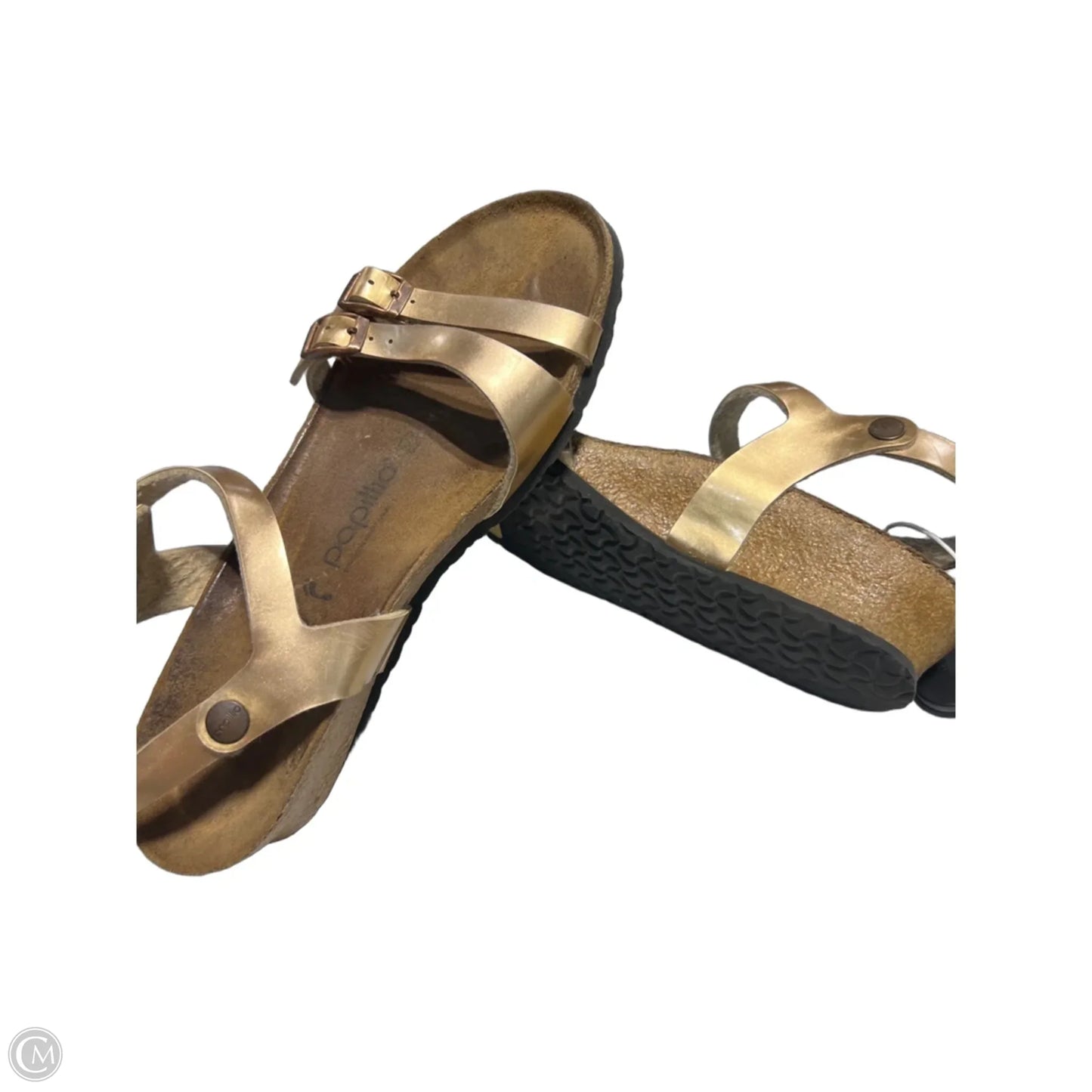 Sandals Flats By Papillion In Bronze, Size: 9