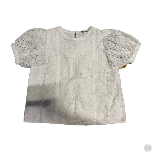 Blouse Short Sleeve By Elizabeth And James In White, Size: L