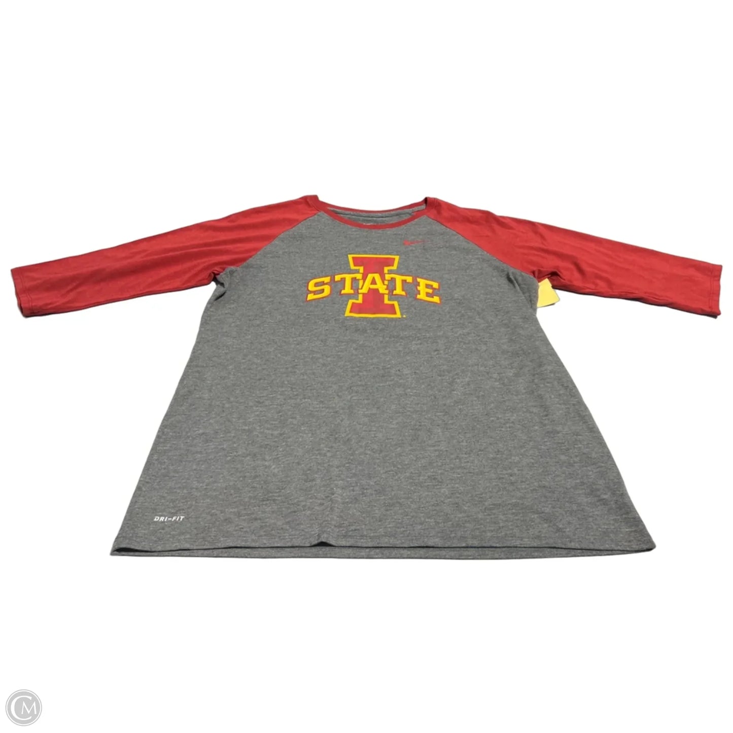 Athletic Top Long Sleeve Crewneck By Nike In Grey, Size: Xl