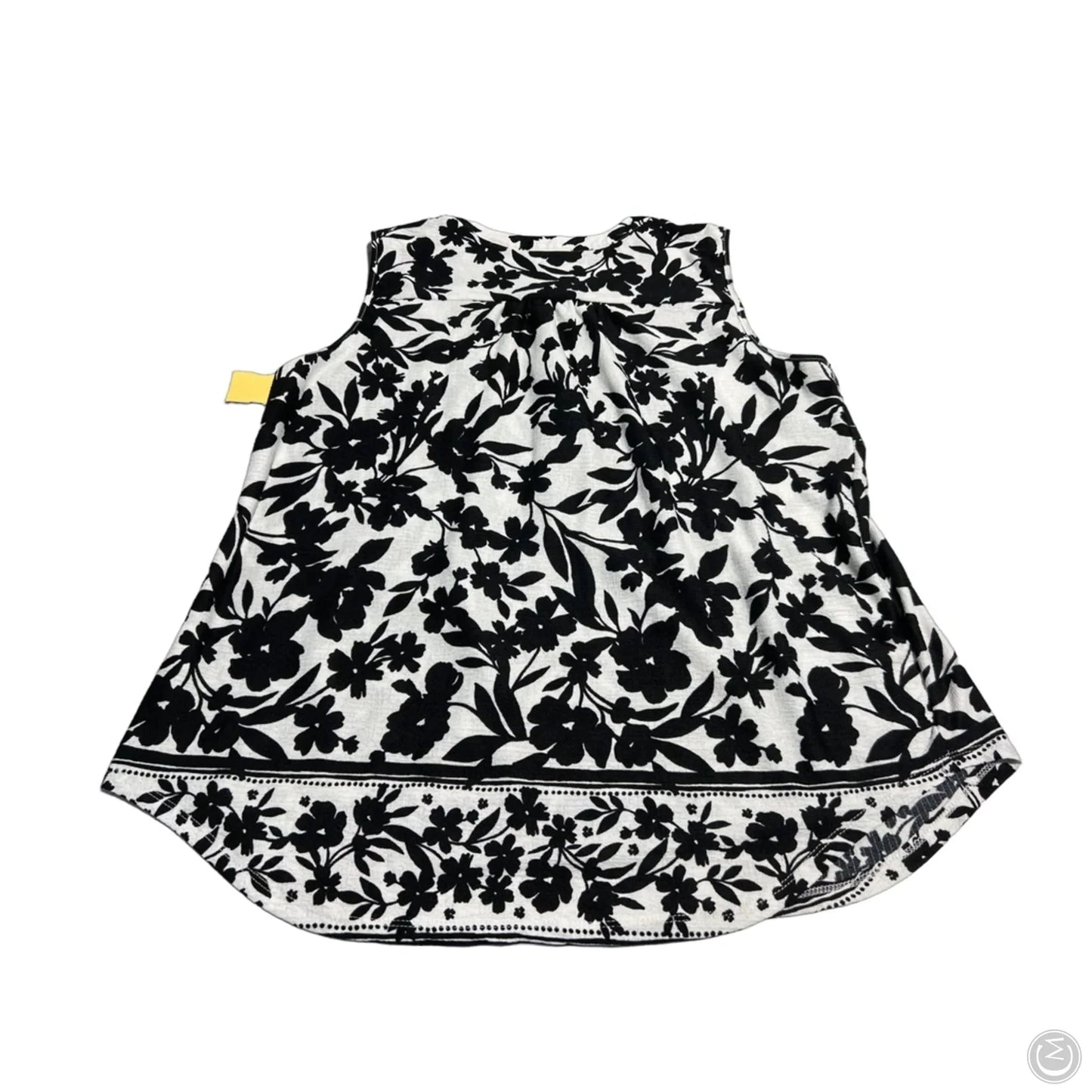 Top Sleeveless By Fred David In Black & White, Size: Xl