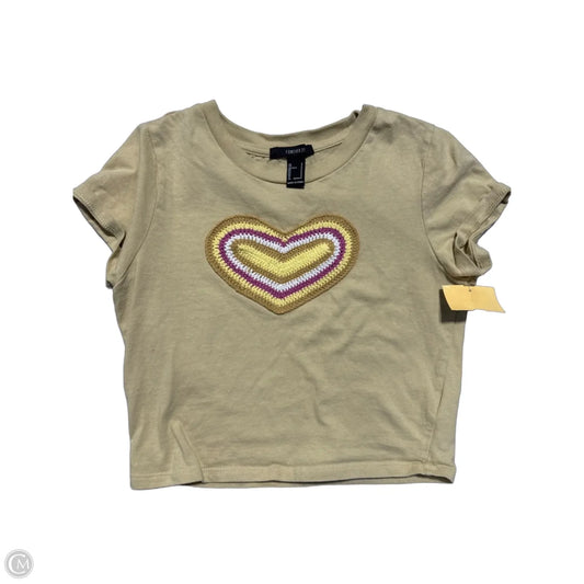 Top Short Sleeve By Forever 21 In Yellow, Size: S