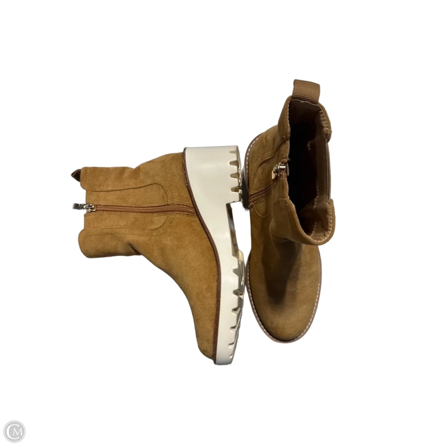 Boots Ankle Flats By Cmc In Tan, Size: 7
