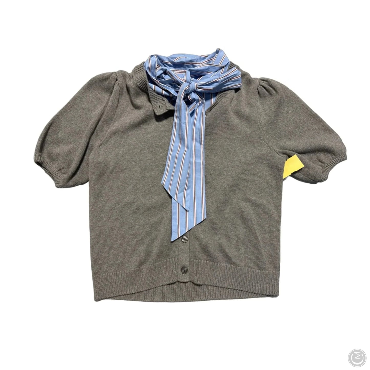 Top Short Sleeve By Loft In Blue & Grey, Size: S