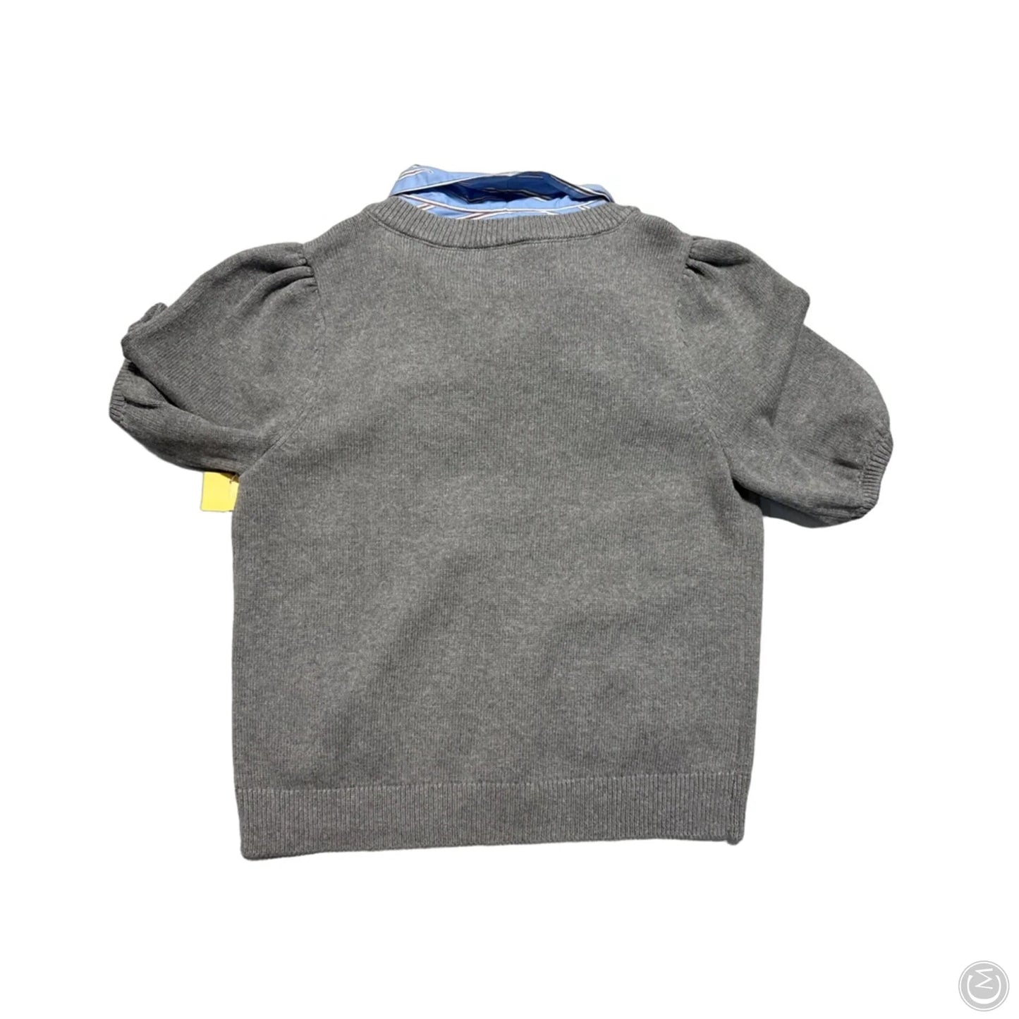 Top Short Sleeve By Loft In Blue & Grey, Size: S