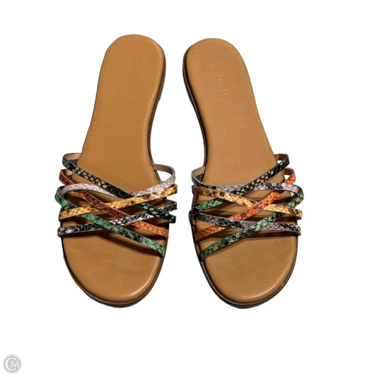 Sandals Flats By Madewell In Multi-colored, Size: 10