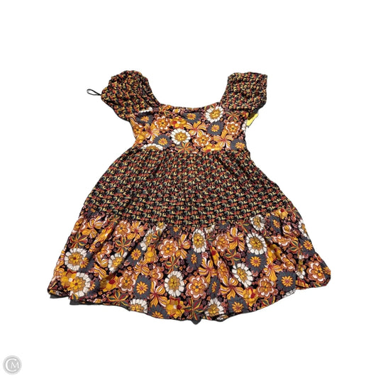 Dress Casual Short By Angie In White & Yellow, Size: S