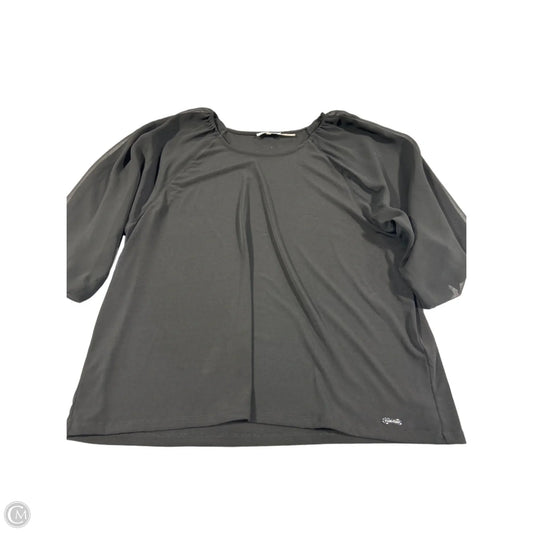 Top 3/4 Sleeve By Calvin Klein In Black, Size: Xl