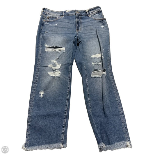 Jeans Straight By Kancan In Blue Denim, Size: 16