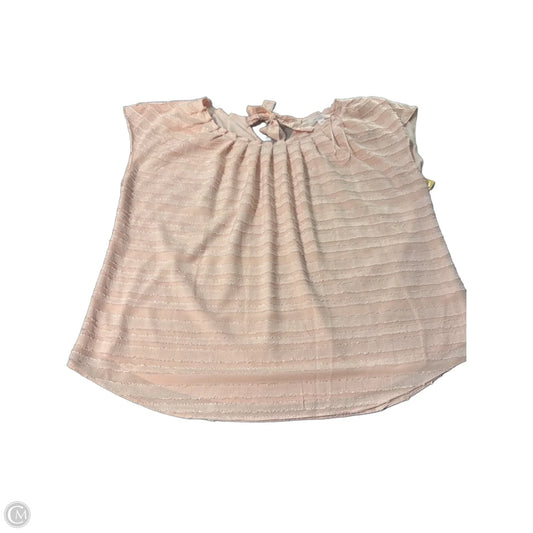 Blouse Short Sleeve By Lc Lauren Conrad In Pink, Size: Xl