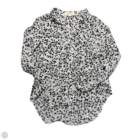 Top Long Sleeve By Cloth & Stone In Black & White, Size: S