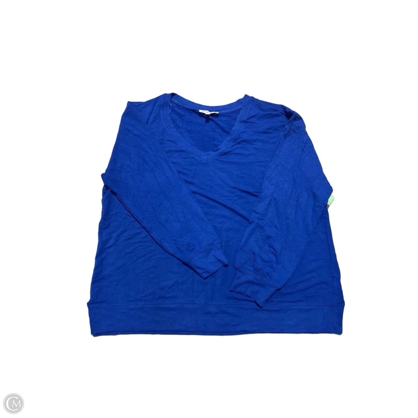 Top Long Sleeve By Workshop In Blue, Size: 2x