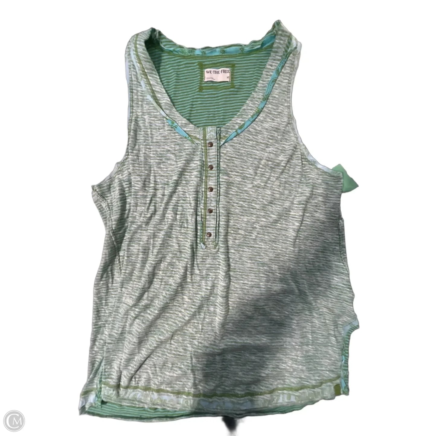 Tank Top By Free People In Blue & Green, Size: M