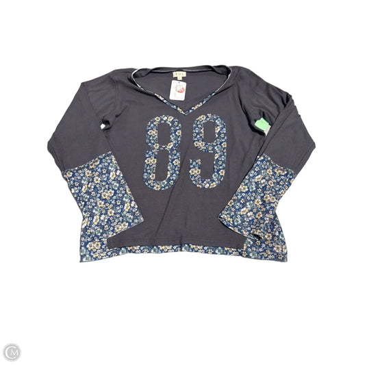 Top Long Sleeve By Pol In Grey, Size: L