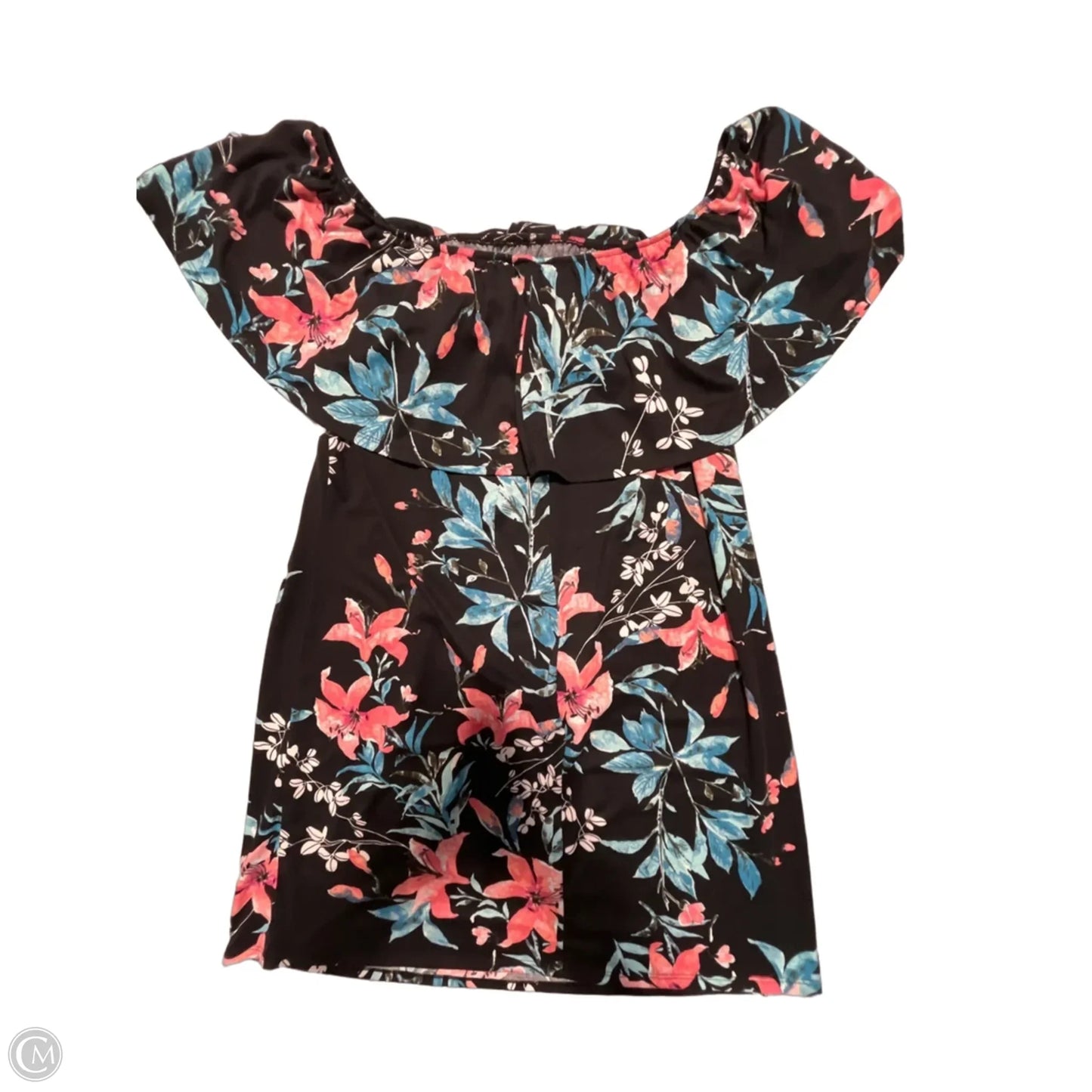 Dress Casual Midi By West Loop In Black & Pink, Size: Xl