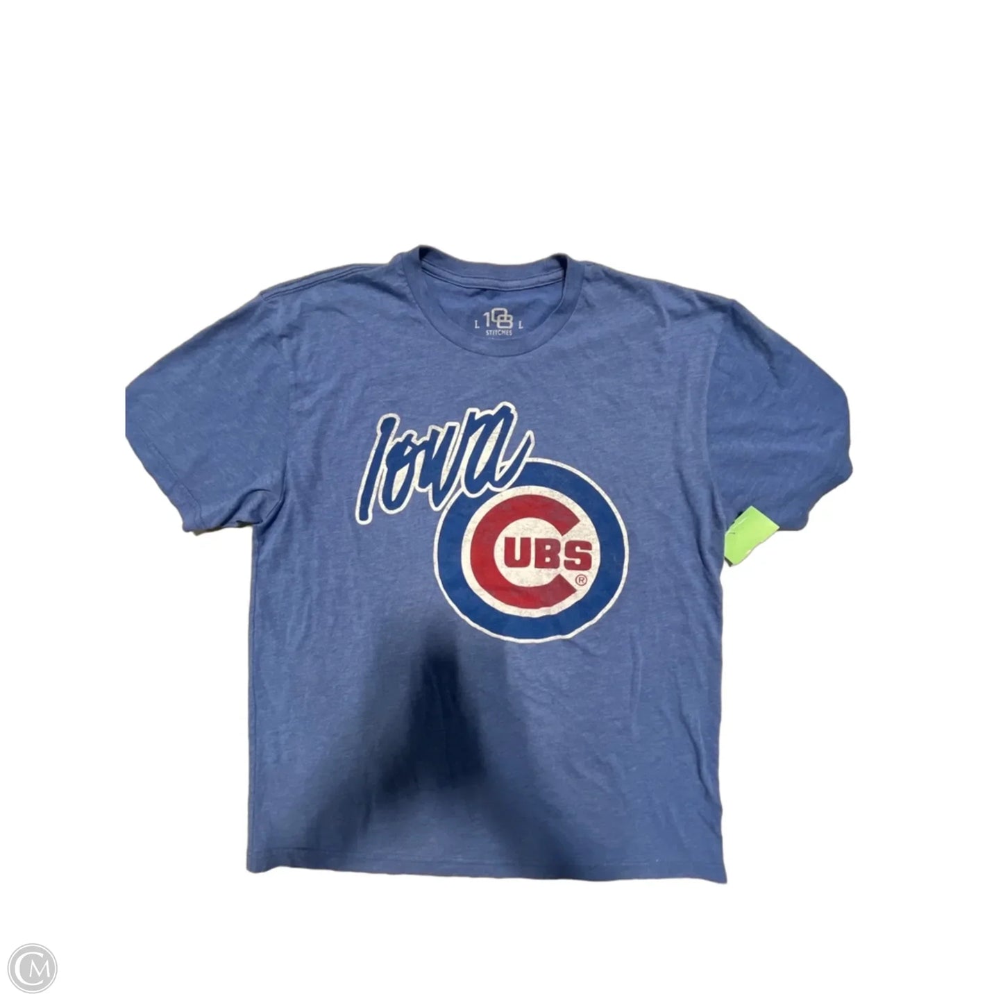 Top Short Sleeve By Cme In Blue, Size: L