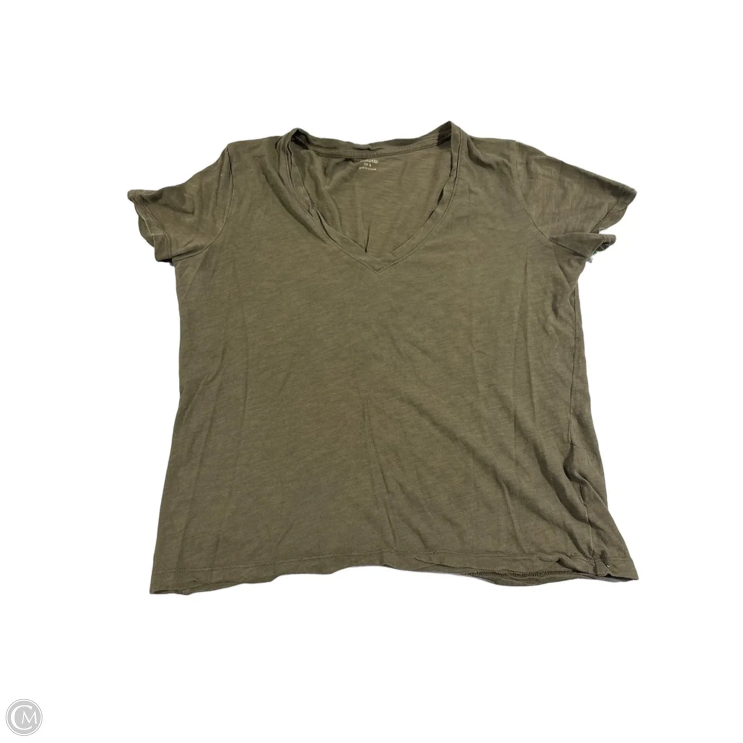Top Short Sleeve Basic By Madewell In Green, Size: S