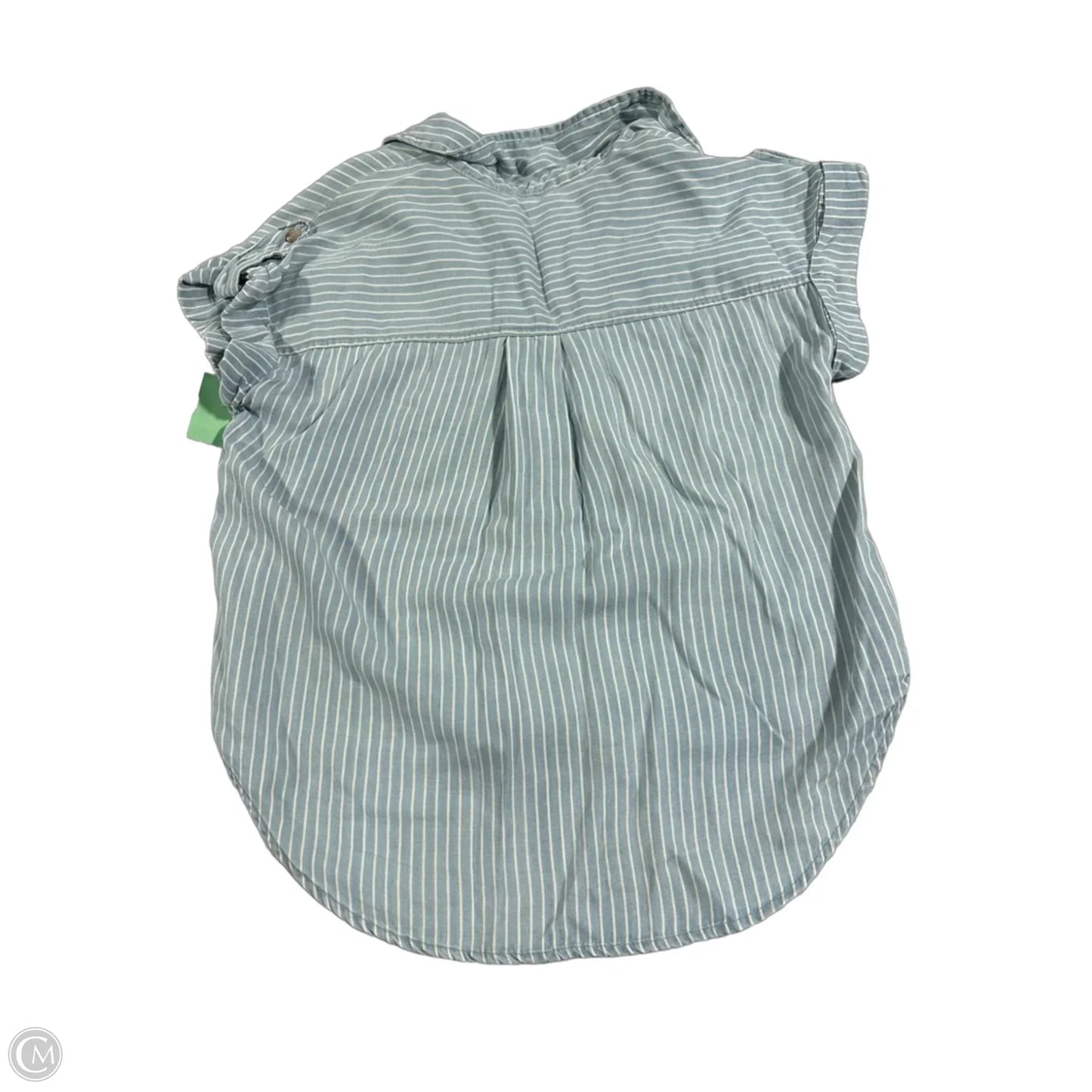 Top Short Sleeve By Blu Pepper In Blue & White, Size: S