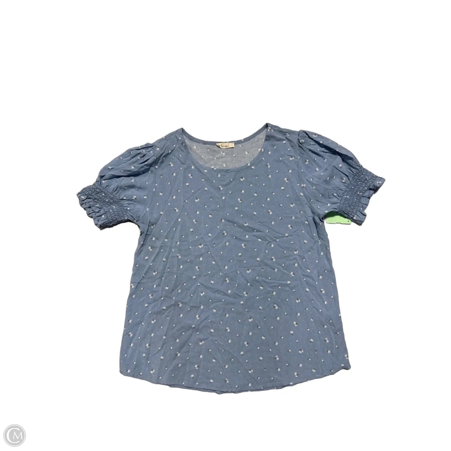 Top Short Sleeve By Les Amis In Blue, Size: L