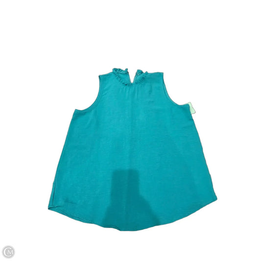 Top Sleeveless By Mts In Green, Size: L