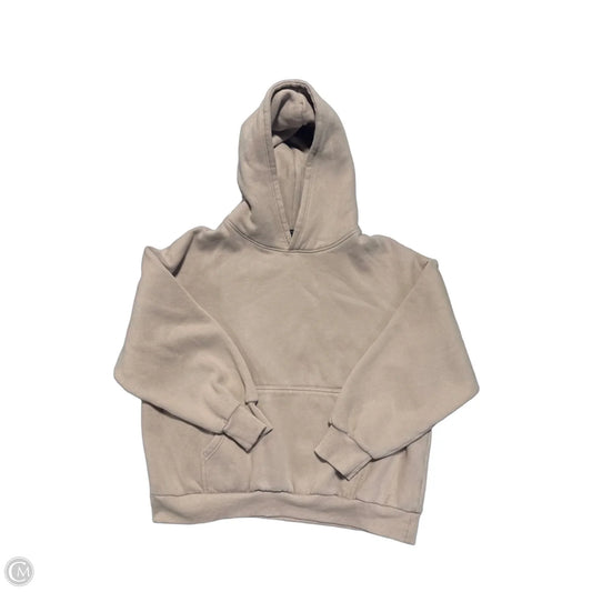 Sweatshirt Hoodie By Trendy Queen In Tan, Size: L