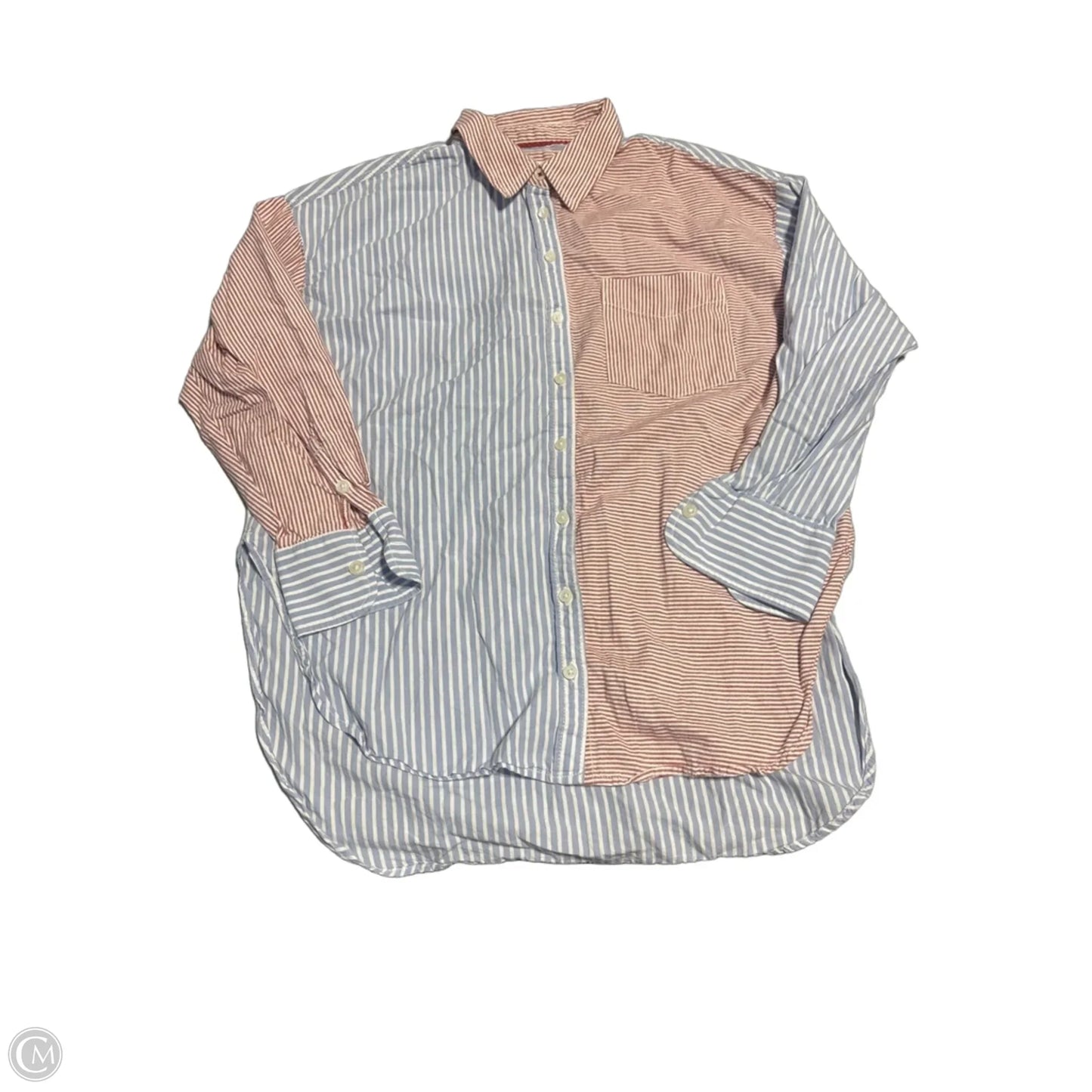 Top Long Sleeve By Anthropologie In Striped Pattern, Size: S