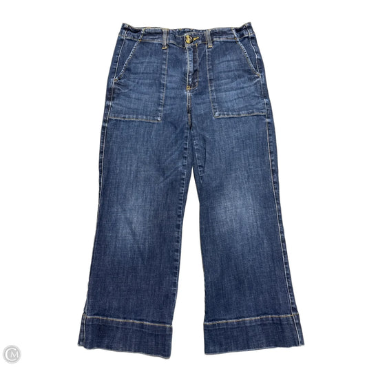 Jeans Boyfriend By Cabi In Blue Denim, Size: 8