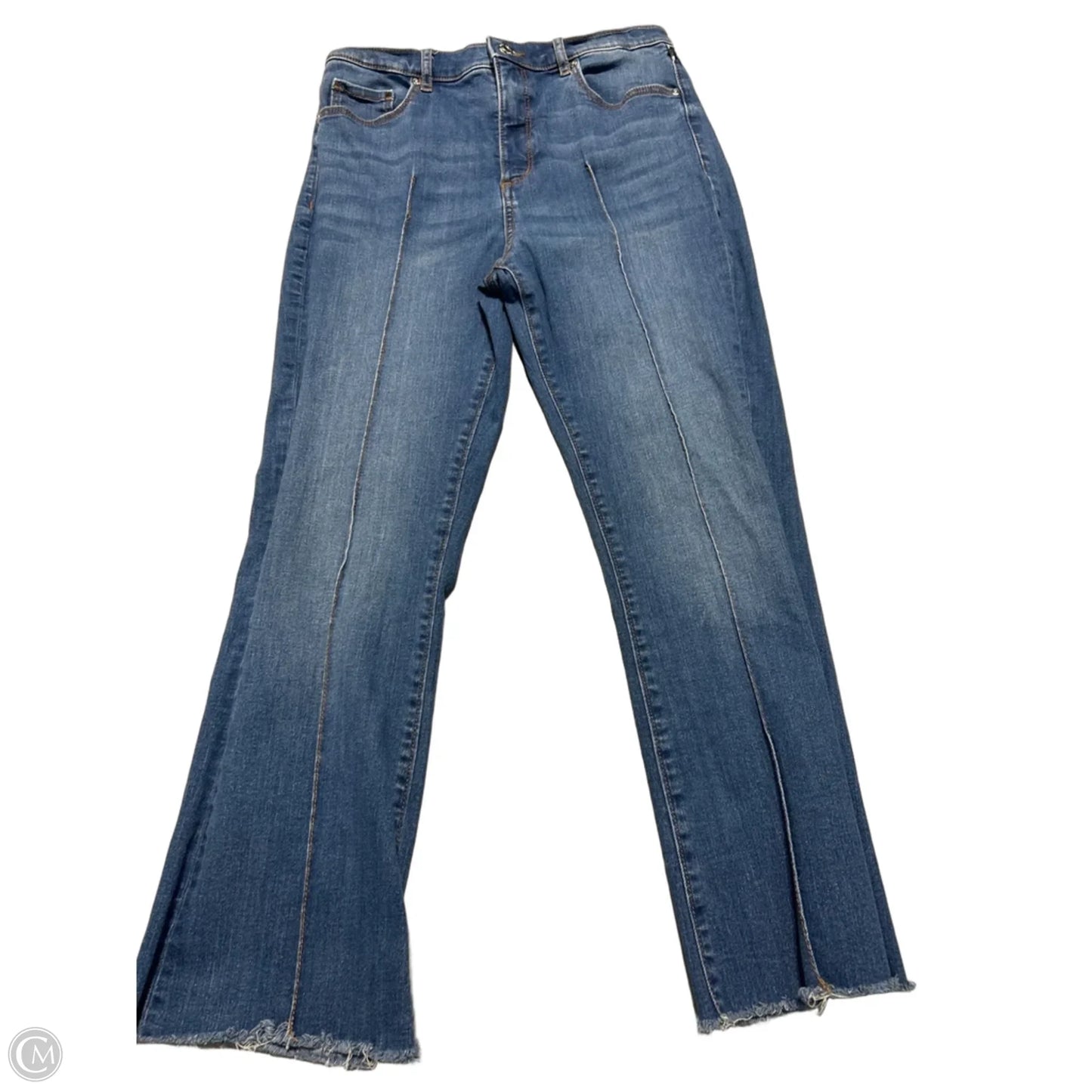 Jeans Straight By Loft In Blue Denim, Size: 10