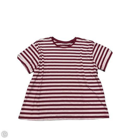 Top Short Sleeve By Lands End In Maroon, Size: L