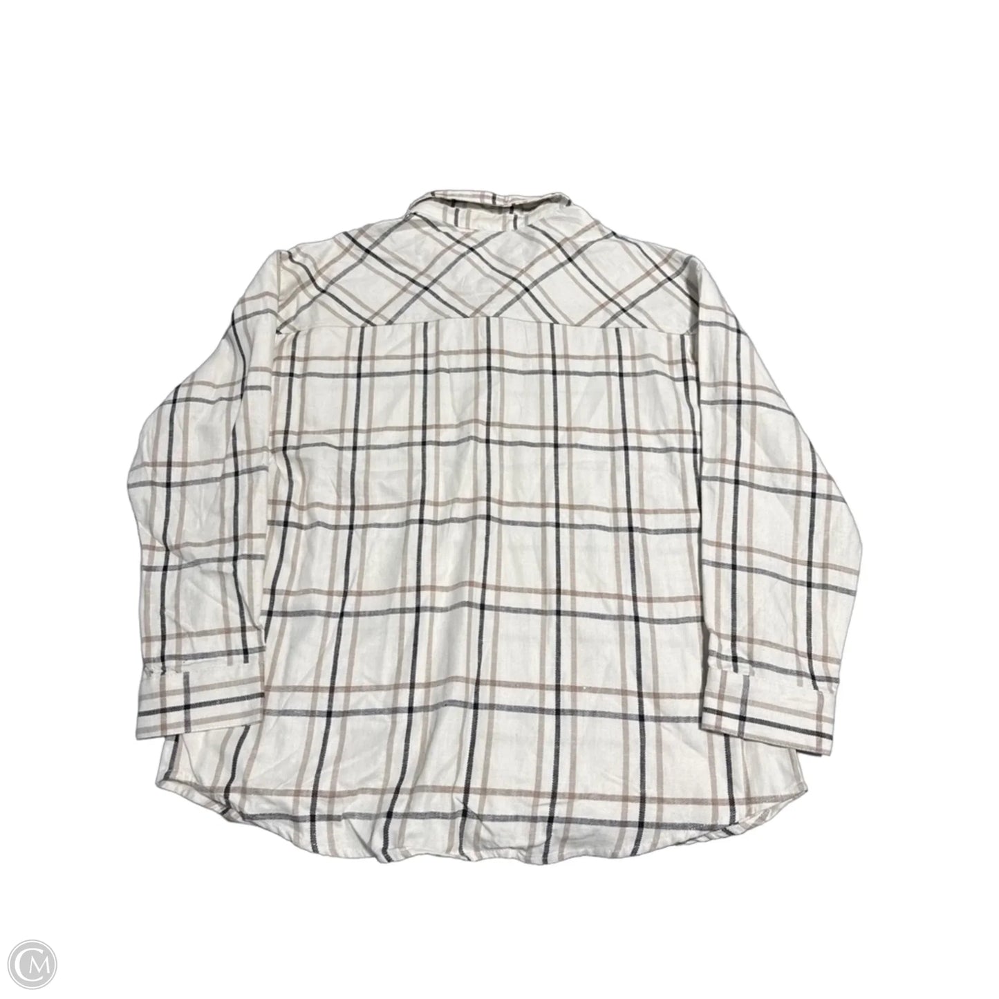 Top Long Sleeve By Stoosh In Plaid Pattern, Size: L