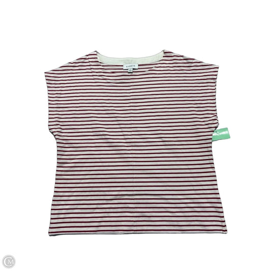 Top Short Sleeve By Evereve In Red & White, Size: S