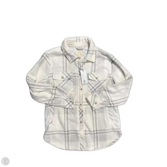 Top Long Sleeve By Thread And Supply In Grey & White, Size: M