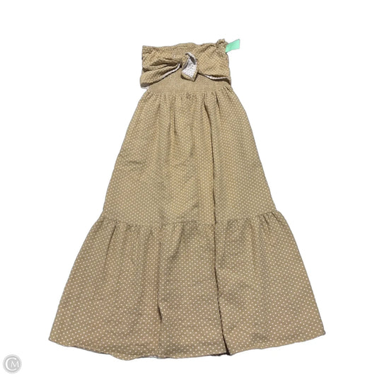 Dress Casual Midi By Grade & Gather In Tan, Size: M