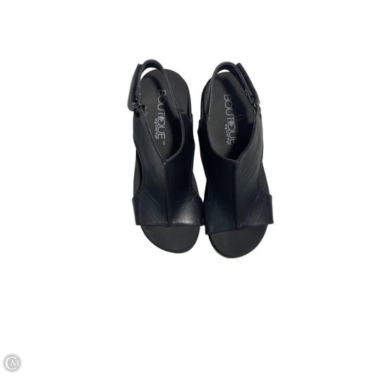 Sandals Heels Wedge By Corkys In Black, Size: 6