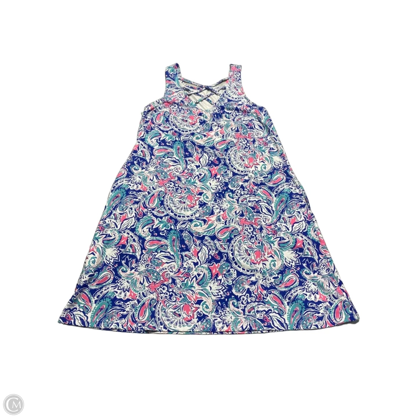 Dress Casual Short By Cmc In Blue & Pink, Size: M