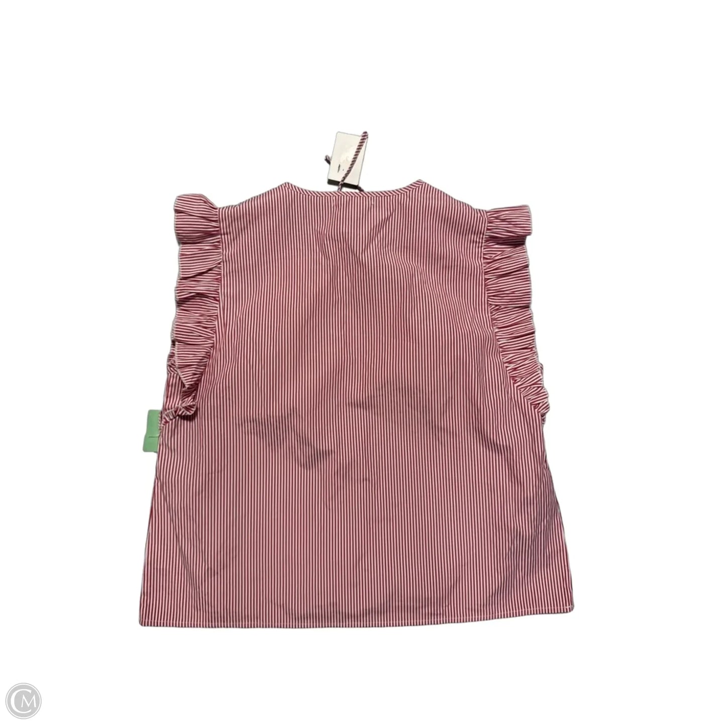 Top Short Sleeve By Miss Sparkling In Red & White, Size: Xl
