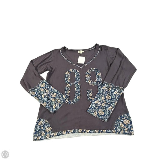 Top Long Sleeve By Pol In Grey, Size: M